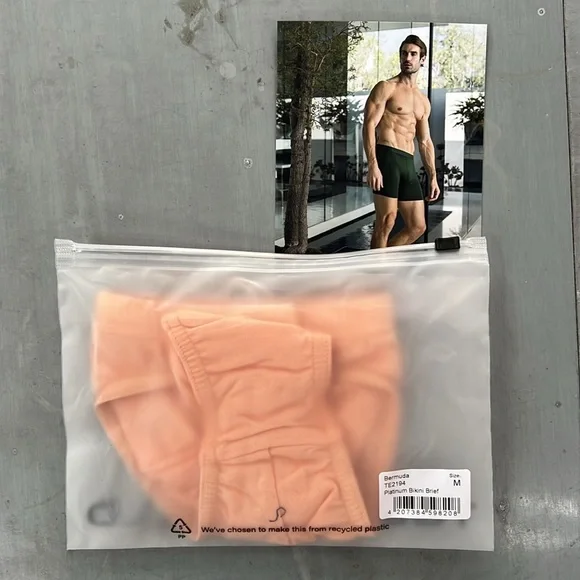 NWT Todd Sanfield men’s M bermuda platinum bikini brief - Picture 3 of 3